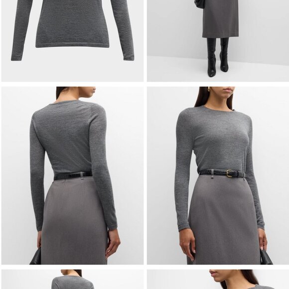 Neiman Marcus Cashmere Collection Cashmere Superfine Crewneck Top, XS/P - Picture 11 of 11